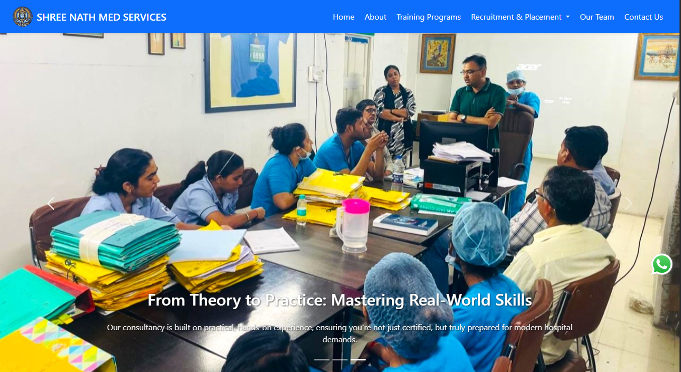 ShreeNath Med Services Website